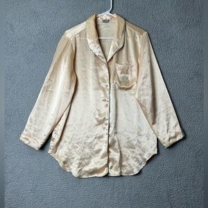 Ivy and Annabelle pajama set Womens Medium Gold Yellow Satin